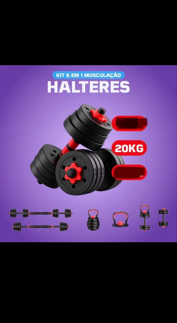 Pesos para treino 20kg total 
