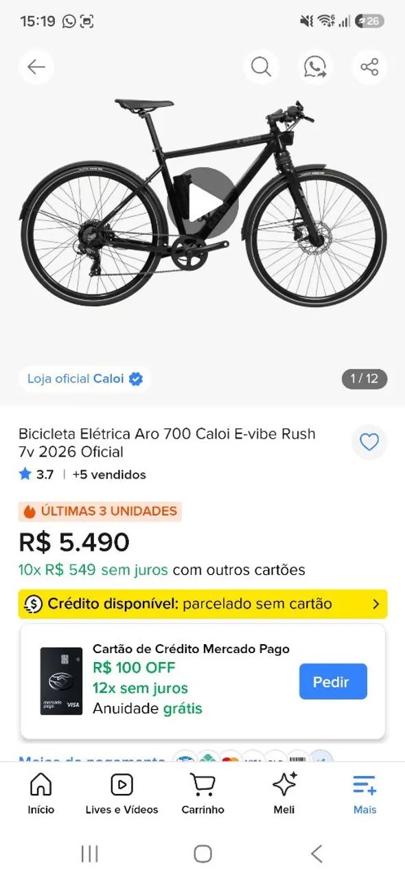 Caloi e-vibe rush tamanho M - Foto 4