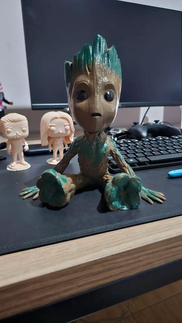 Action Figure Baby Groot 20cm feito em impressora 3D  - Foto 2
