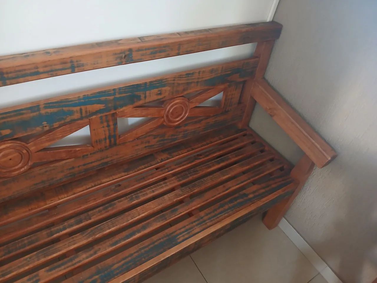 Banco de madeira maciça para casa e jardim - Foto 4