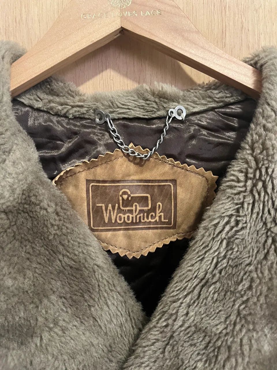 Casaco Parka Woolrich Bege com Pelo - Tamanho G - Foto 4