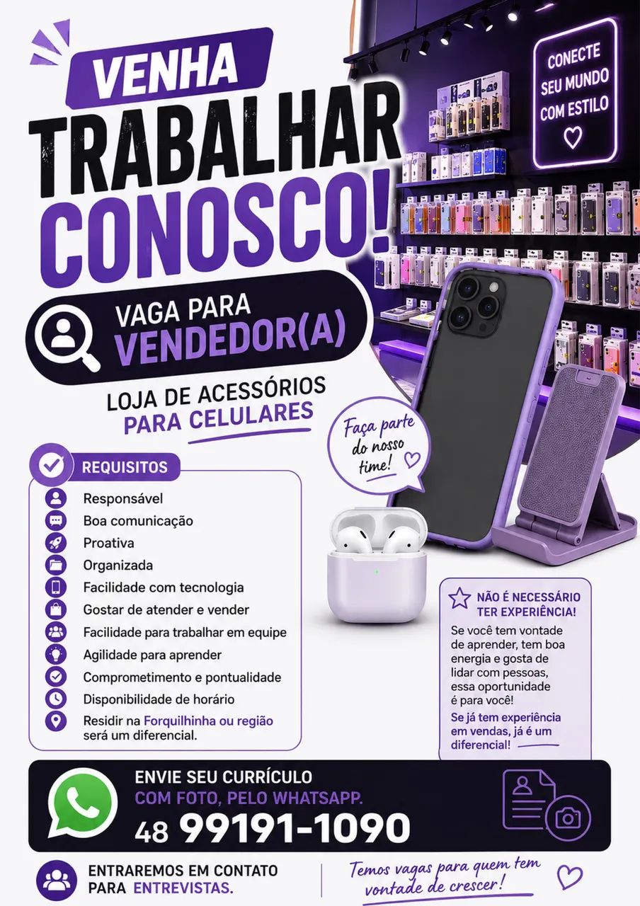 Vaga vendedora