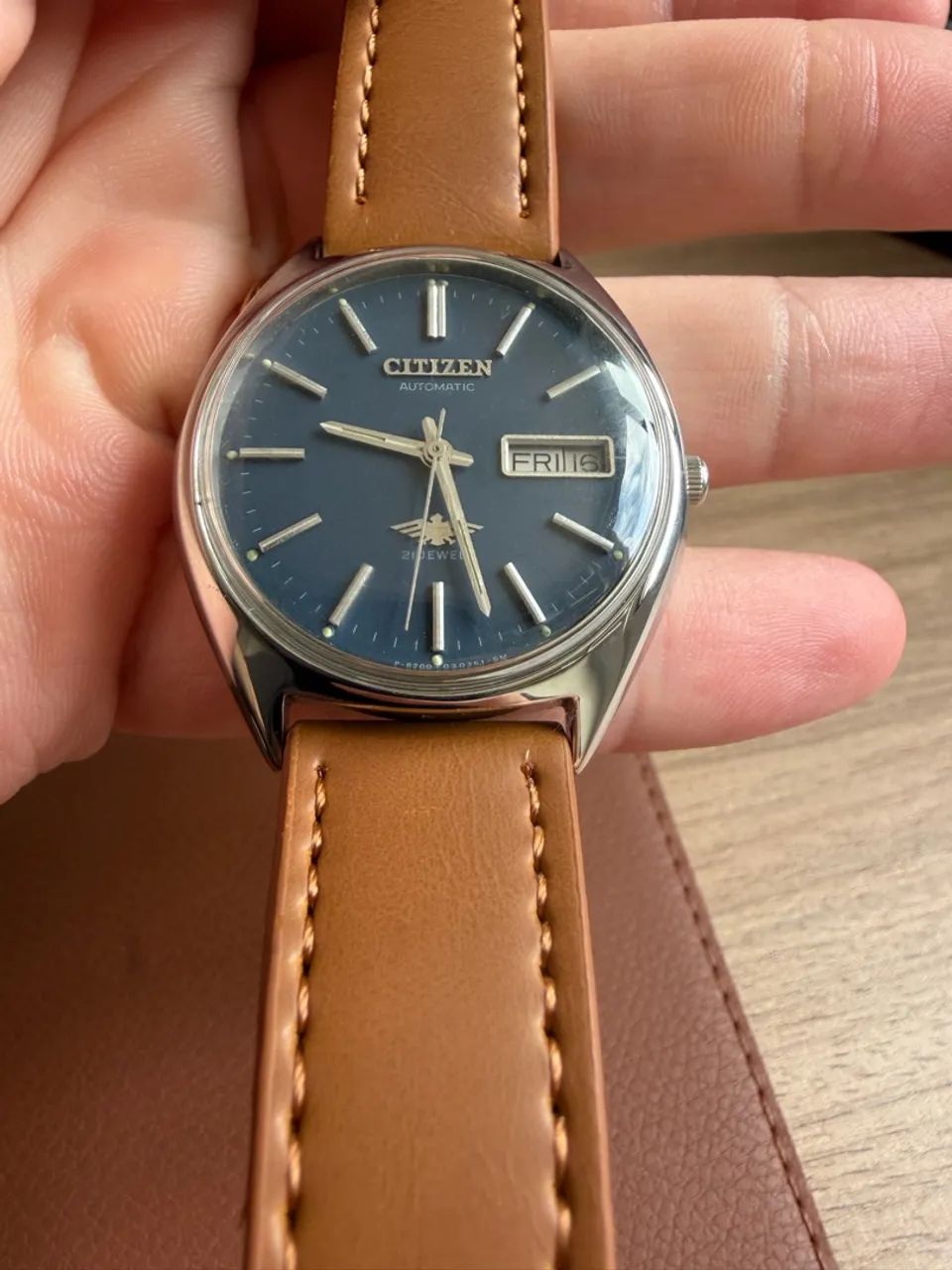 Relógio Citizen automatico vintage azul - Foto 2