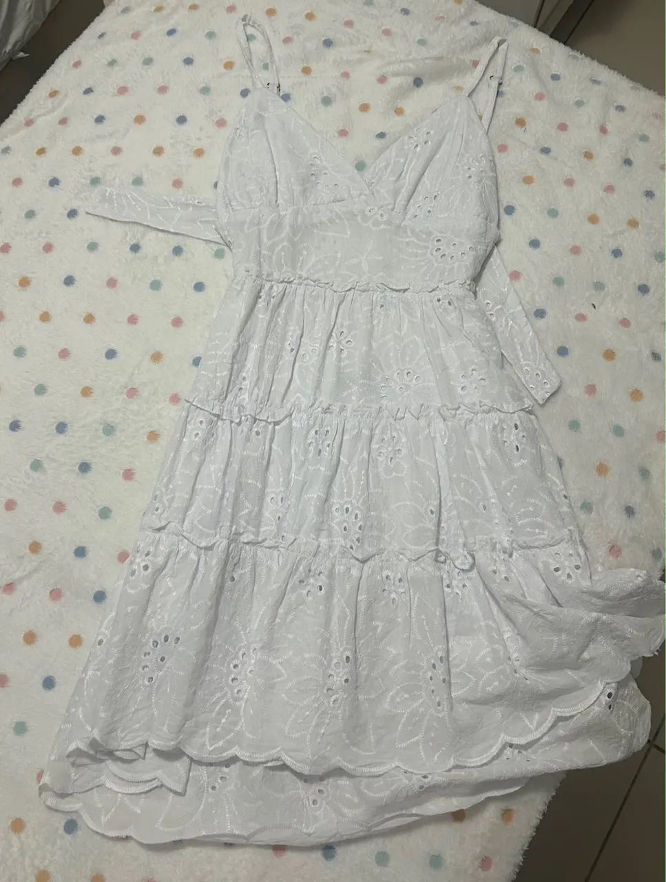 Vestido Branco de cambraia 