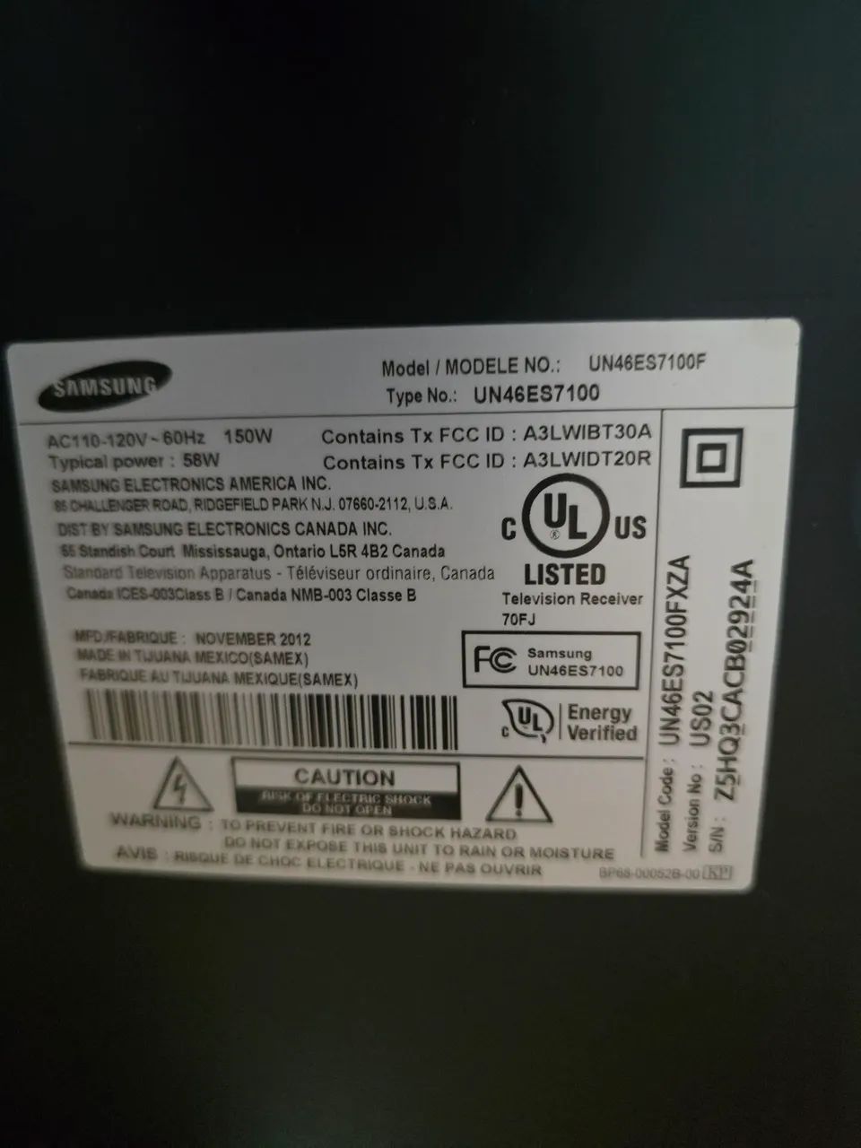 TV Samsung  series 7 un46es7100 - Foto 5