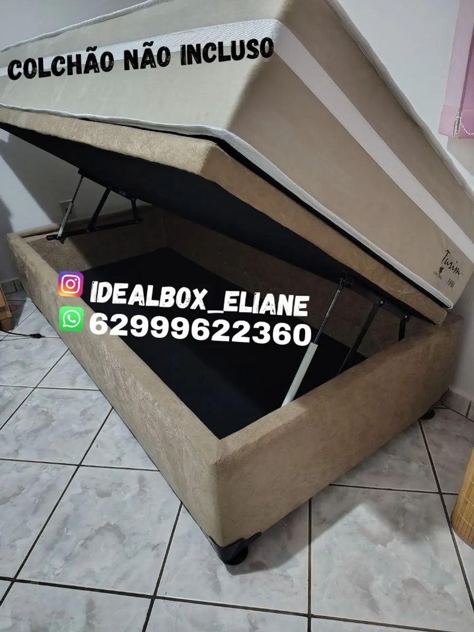 Box baú solteiro 88×188 - 28cm de profundidade  - Foto 2