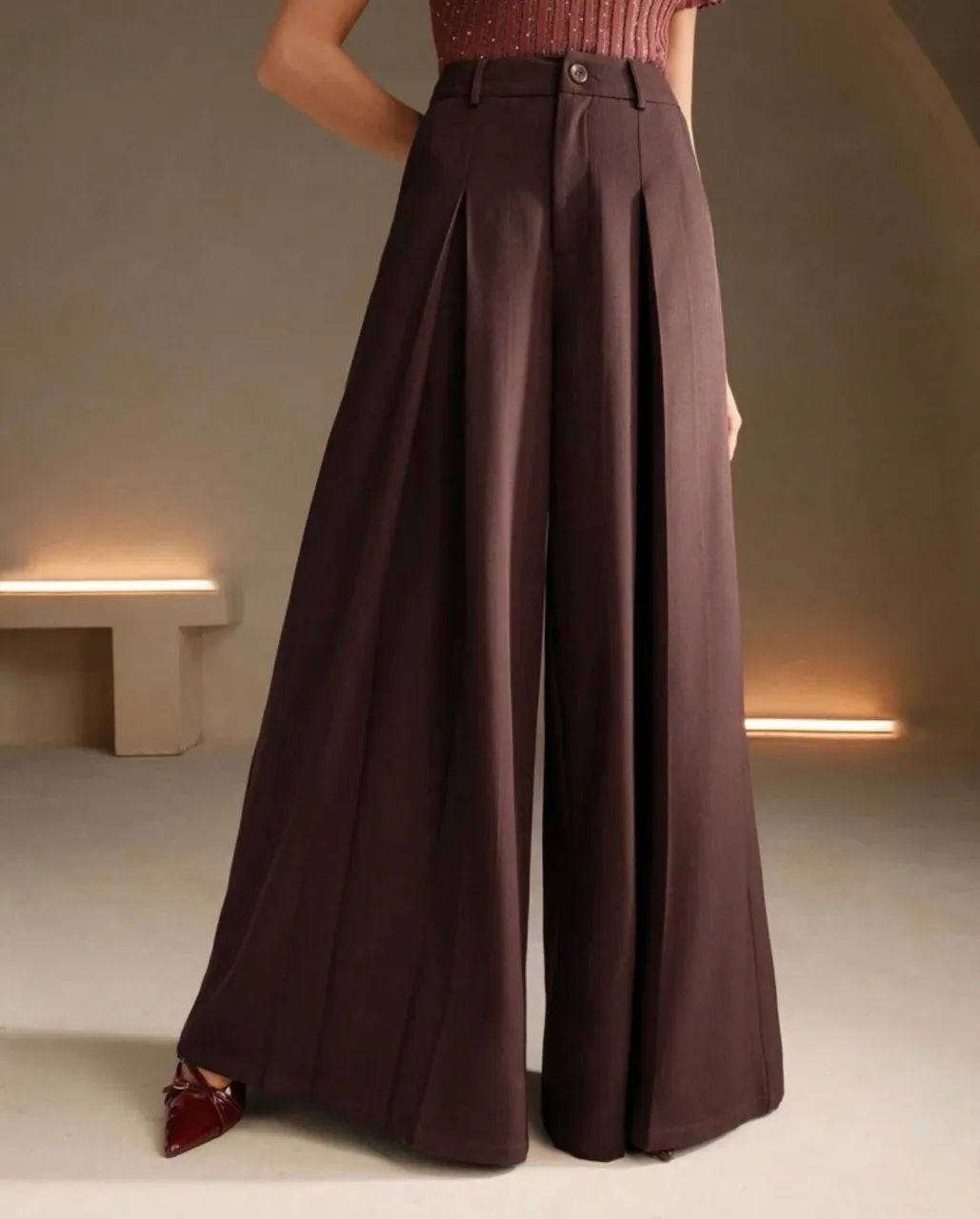 Calça alfaiataria pantalona SHEIN  - Foto 5