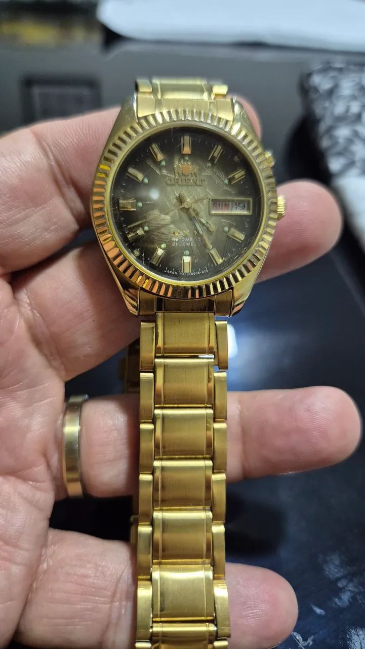 Relógio ORIENT 3 ESTRELAS DOURADO   AUTOMÁTICO  -  IMPECÁVEL  - Foto 3