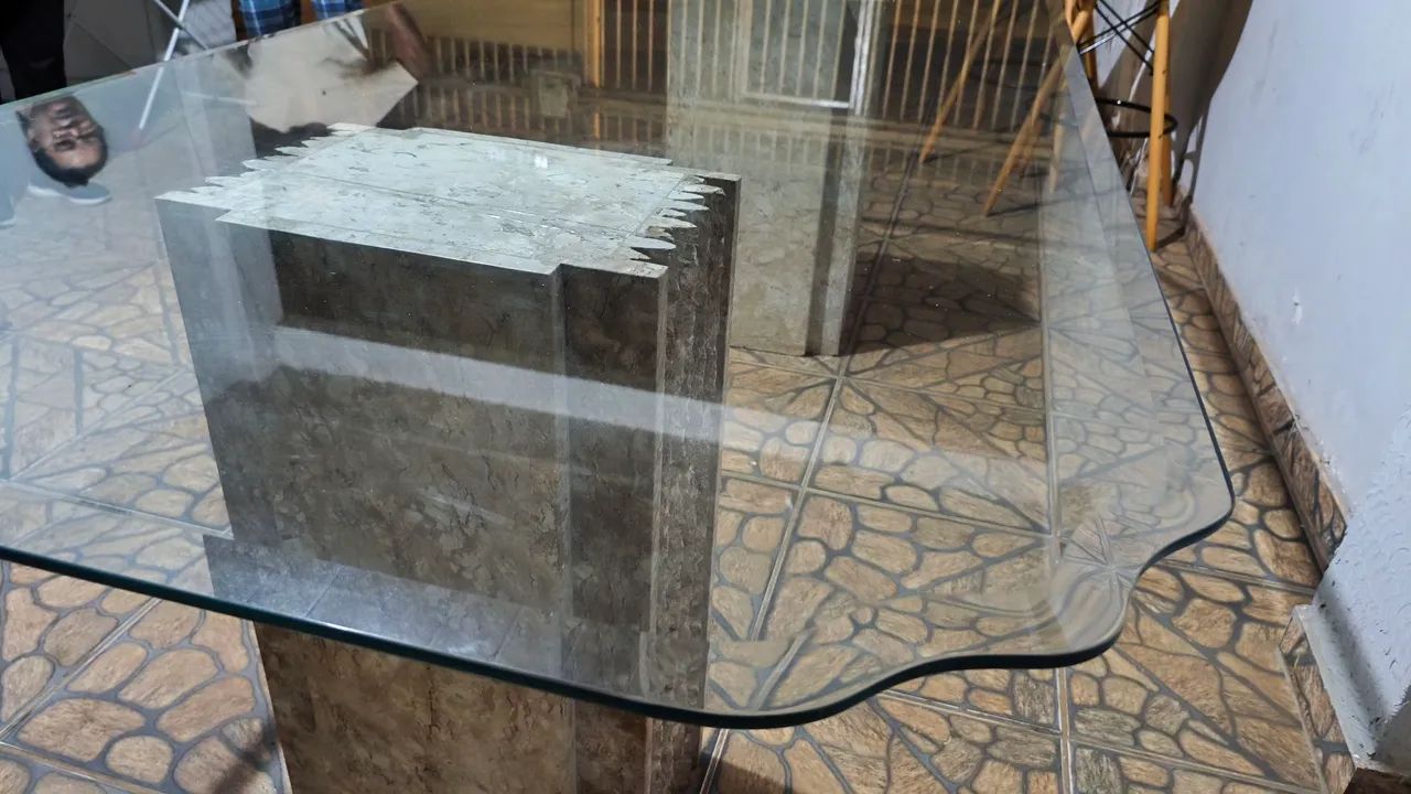 Mesa de Vidro Bisotê 220X110  - Foto 5