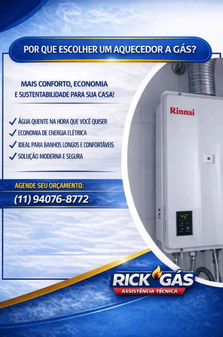 Aquecedor a gás! Rick gás 