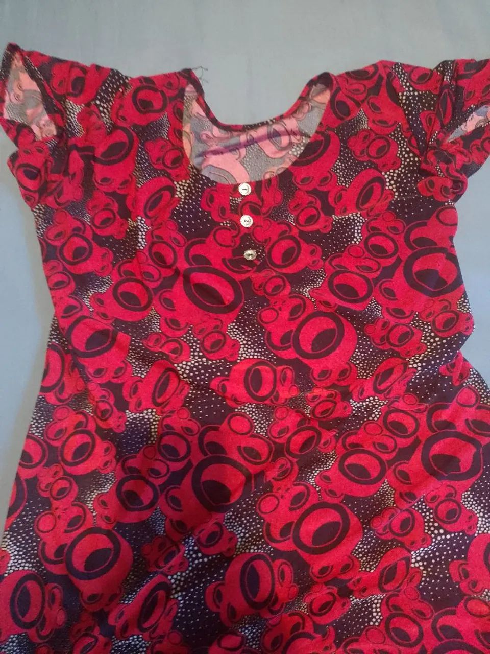 Vestido estampado vermelho G - Foto 2