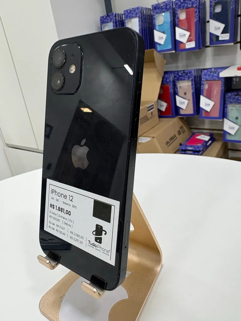 iPhone 12 - 64GB - Preto - Impecável - Celulares e Smartphones
