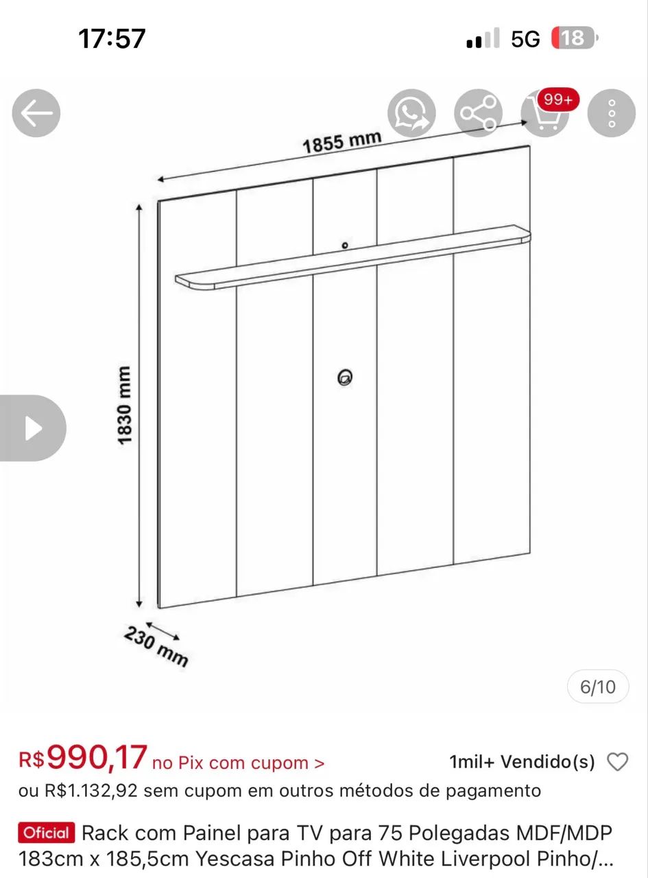 Painel e rack  - Foto 3