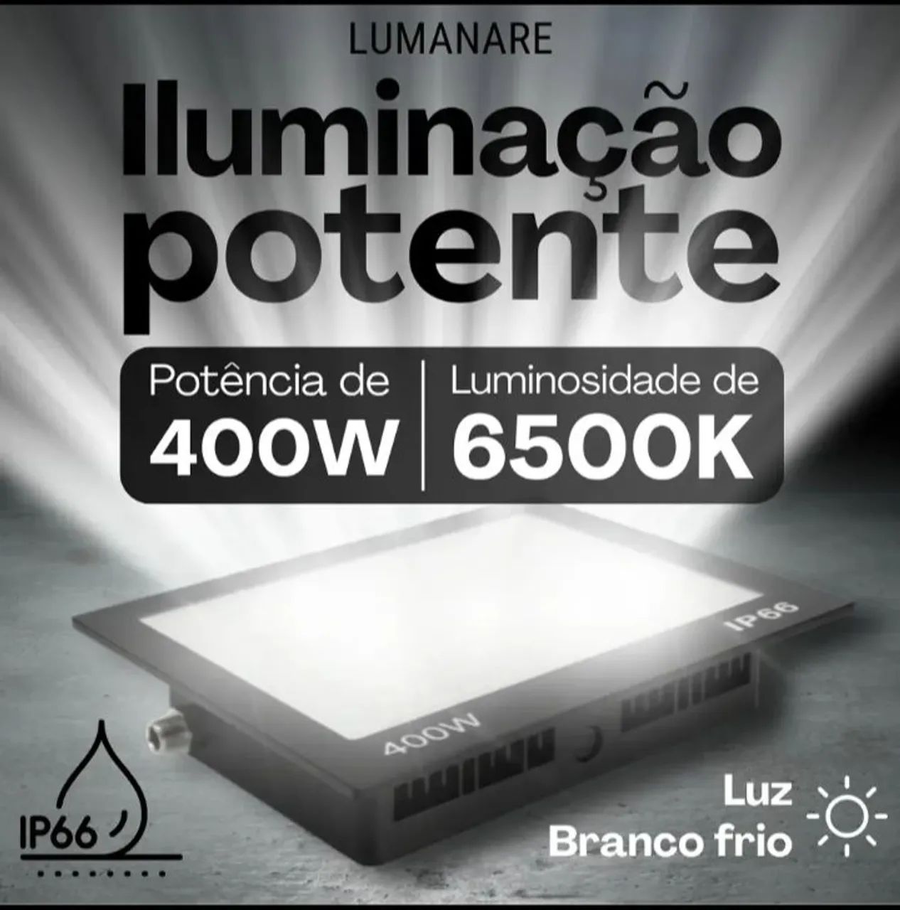 Refletor de LED Branco Frio 400W - Foto 2