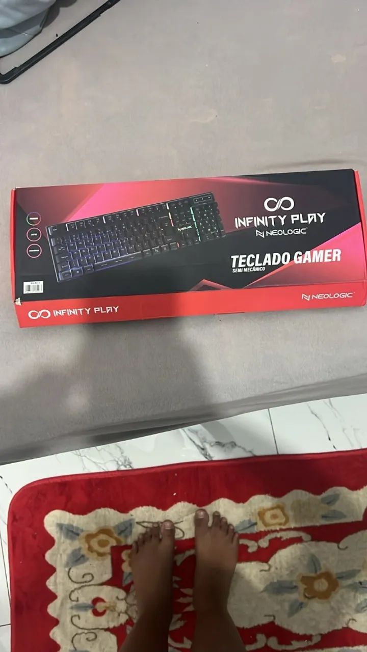 Teclado branco/semi-mecanico/100% - Foto 3