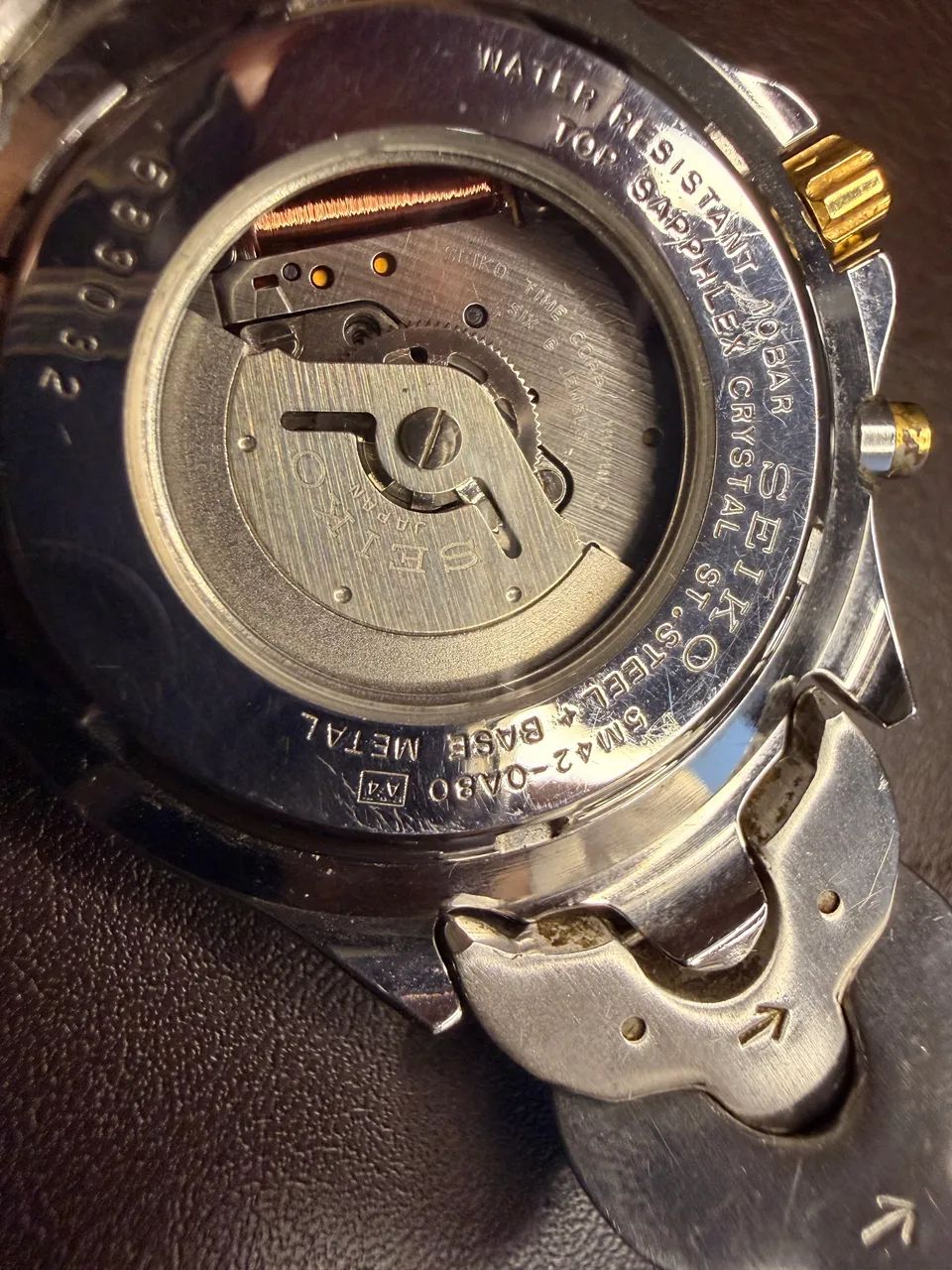 Seiko Kinetic SQ100 - Ref. 5M42-0A80 - Original - Pulseira Original - Foto 5