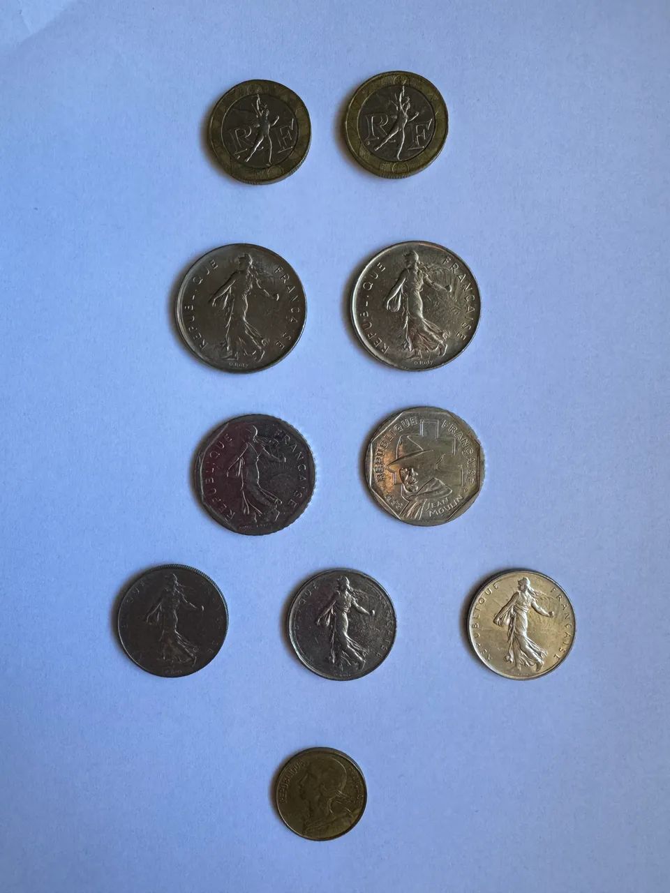 Lote 11 moedas antigas França - Foto 2