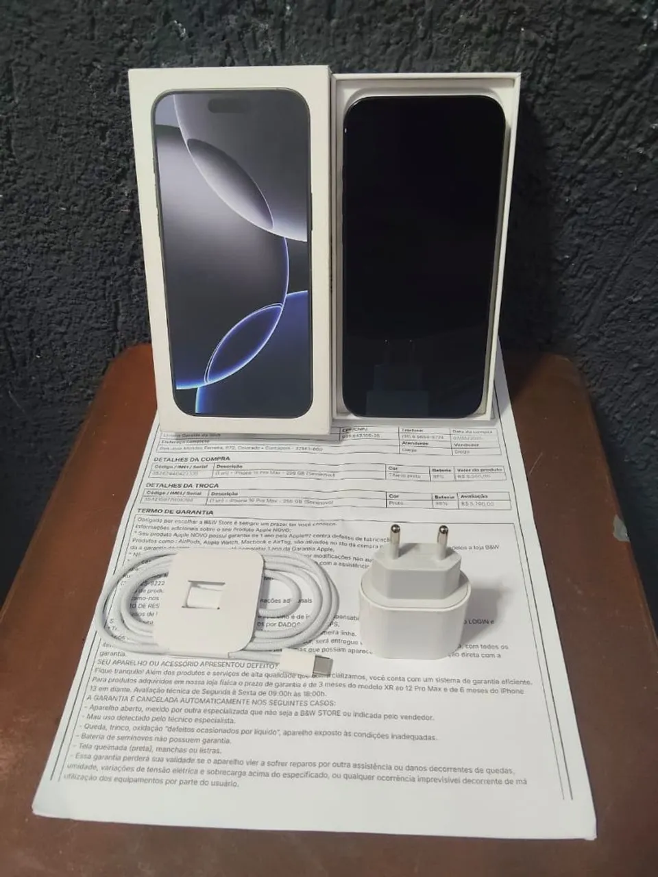 Iphone 16Pro 256gb Titânio Natural Bateria 100% - Celulares e