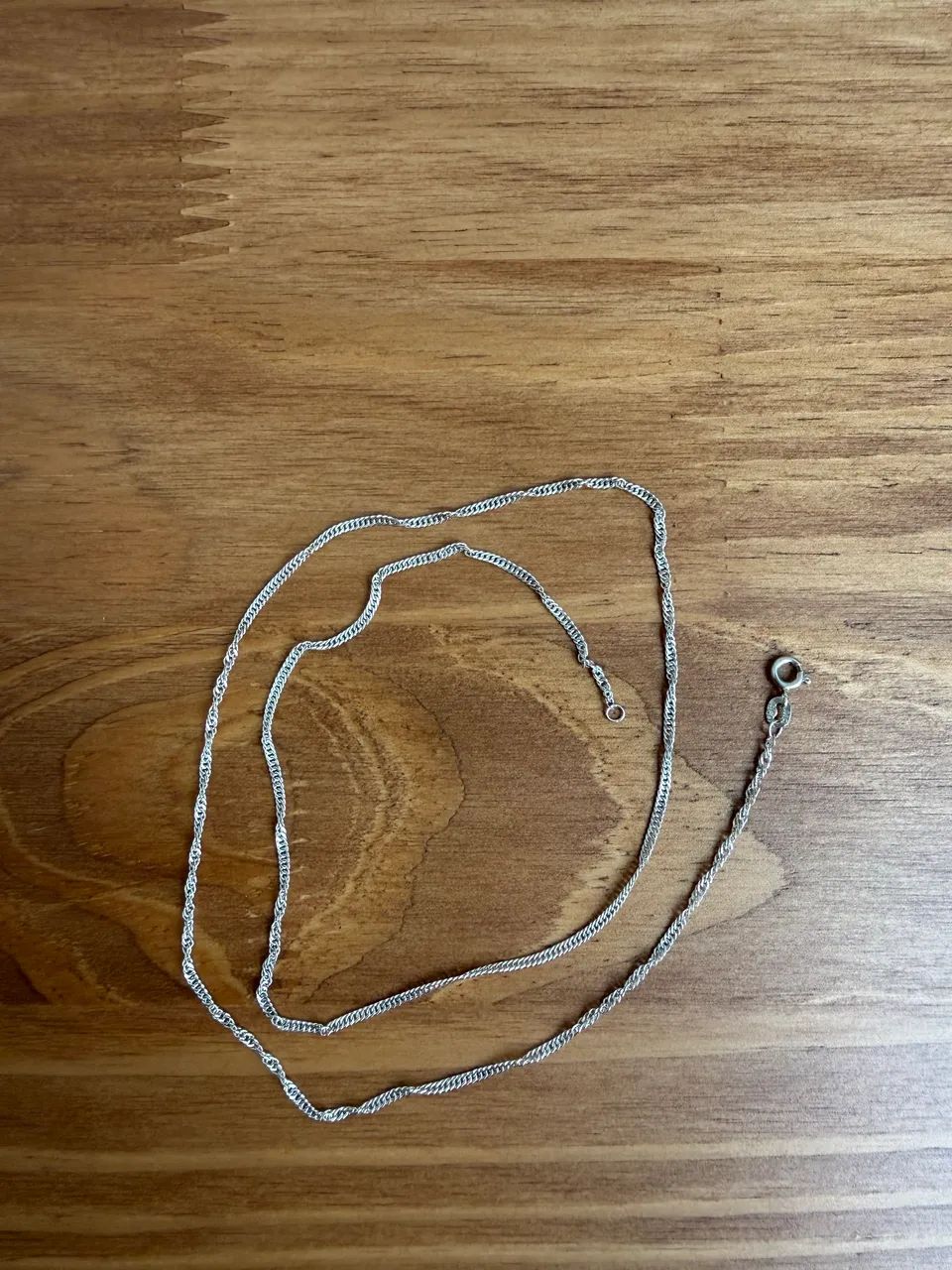 Corrente prata 60 cm singapura