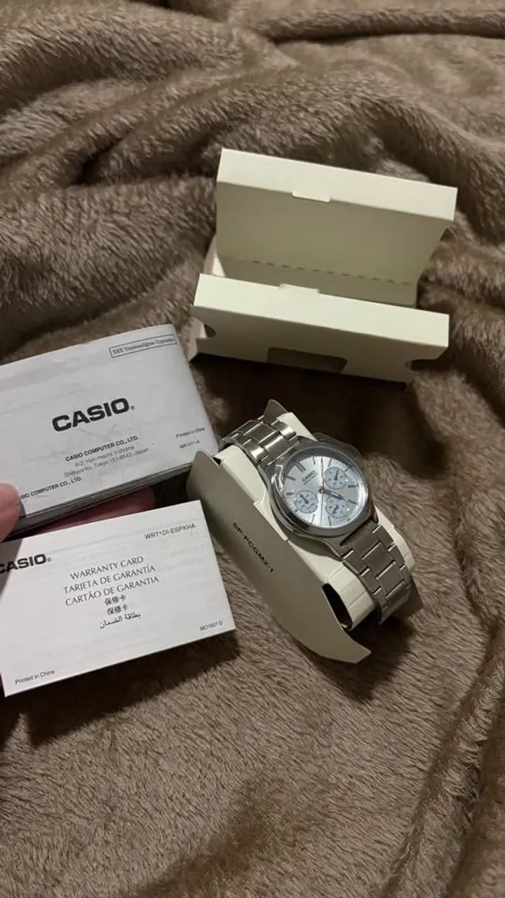 RELÓGIO CASIO ORIGINAL - PRATA - Foto 4