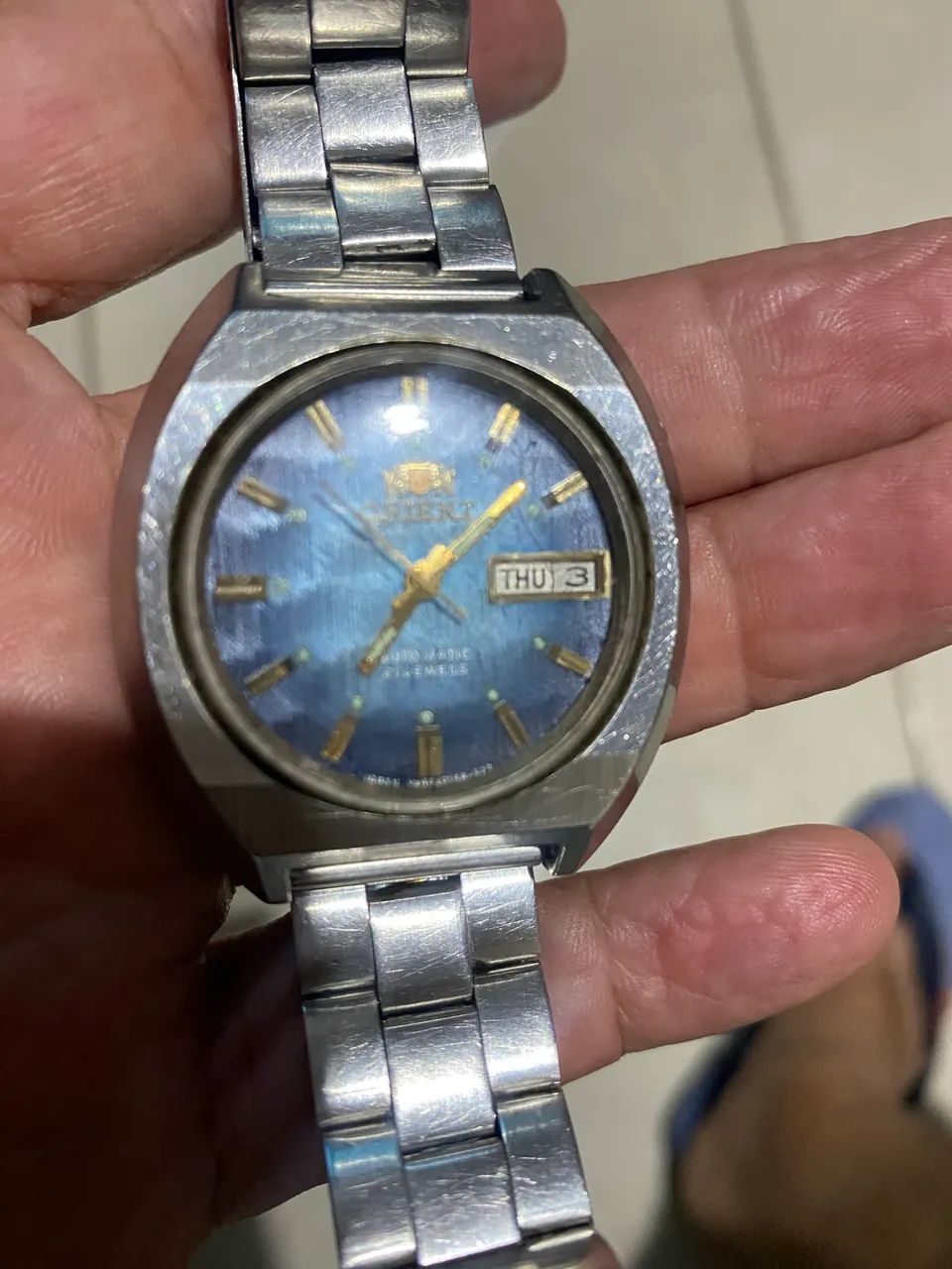 Relógio ORIENTE fundo azul automático  - Foto 5