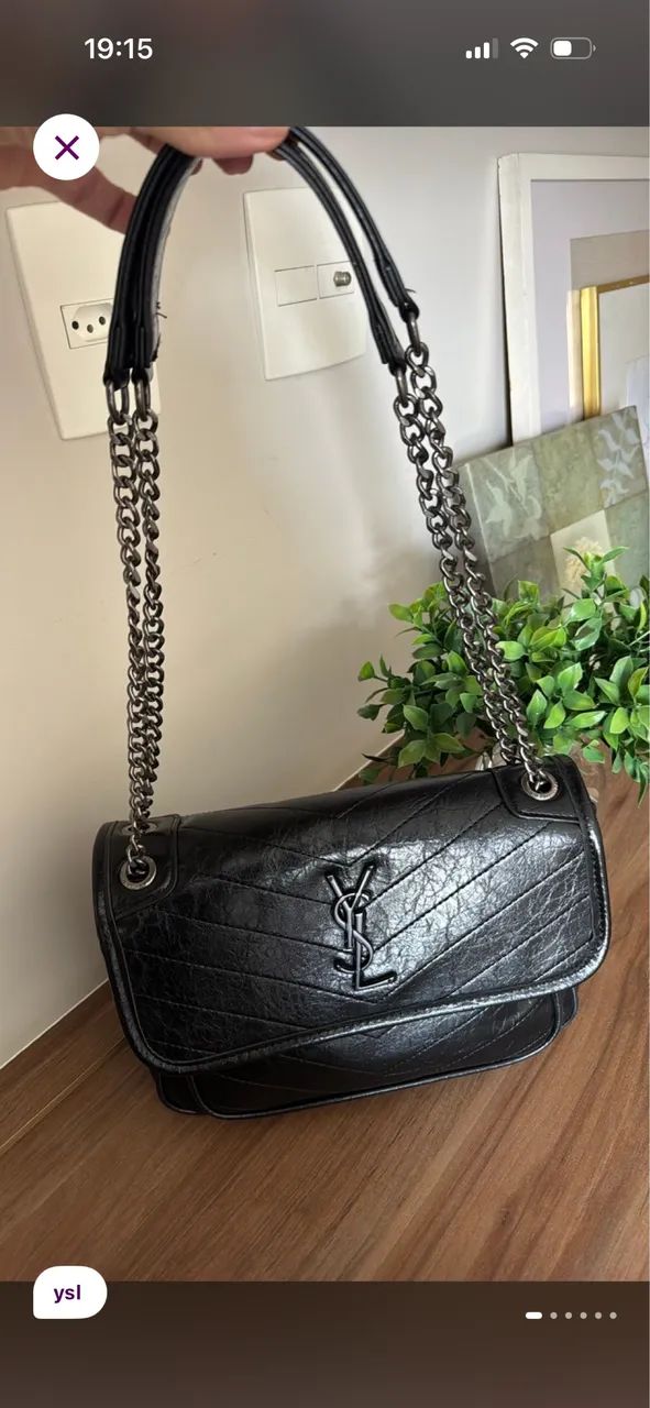 Bolsa YSL Niki média preta