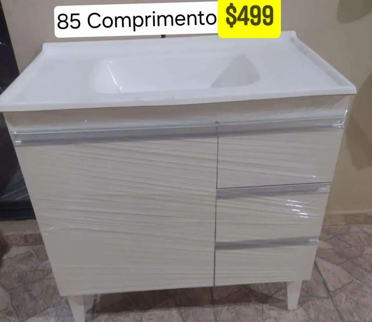 ? BALCÃO COM PIA 85 CM - MODERNO E FUNCIONAL! ? - Foto 2