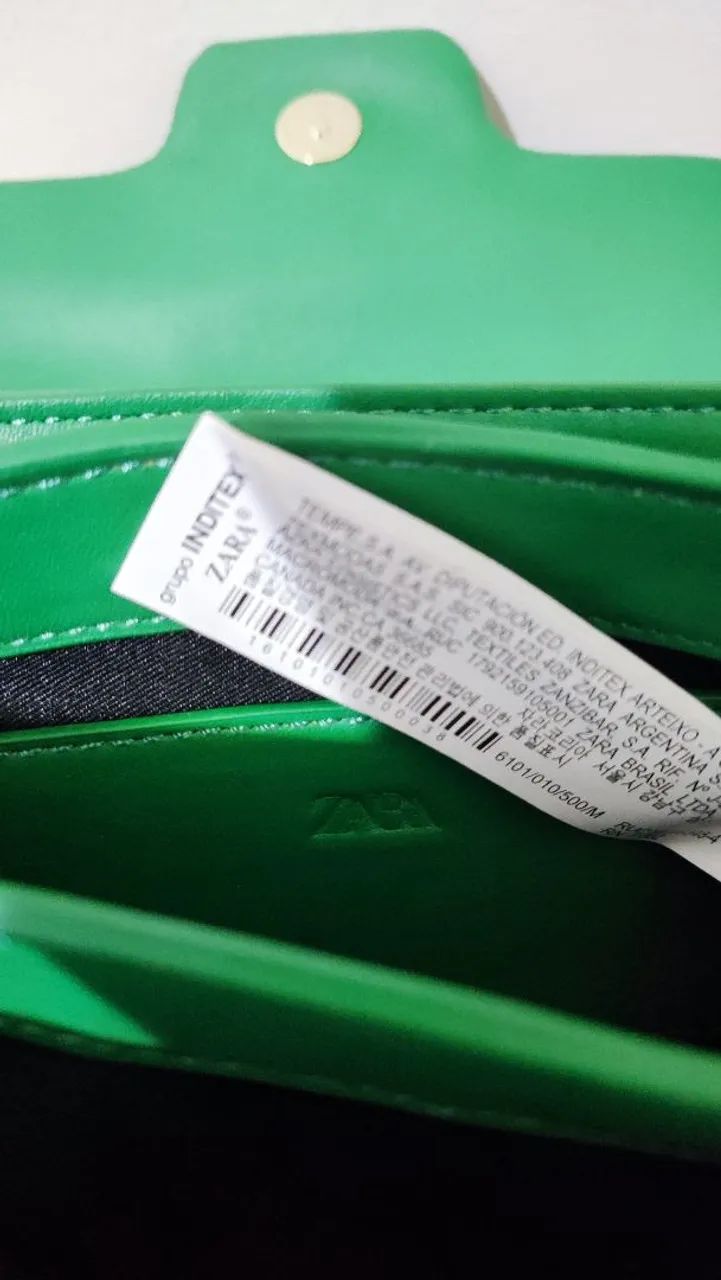 Bolsa Zara verde pequena transversal  - Foto 4