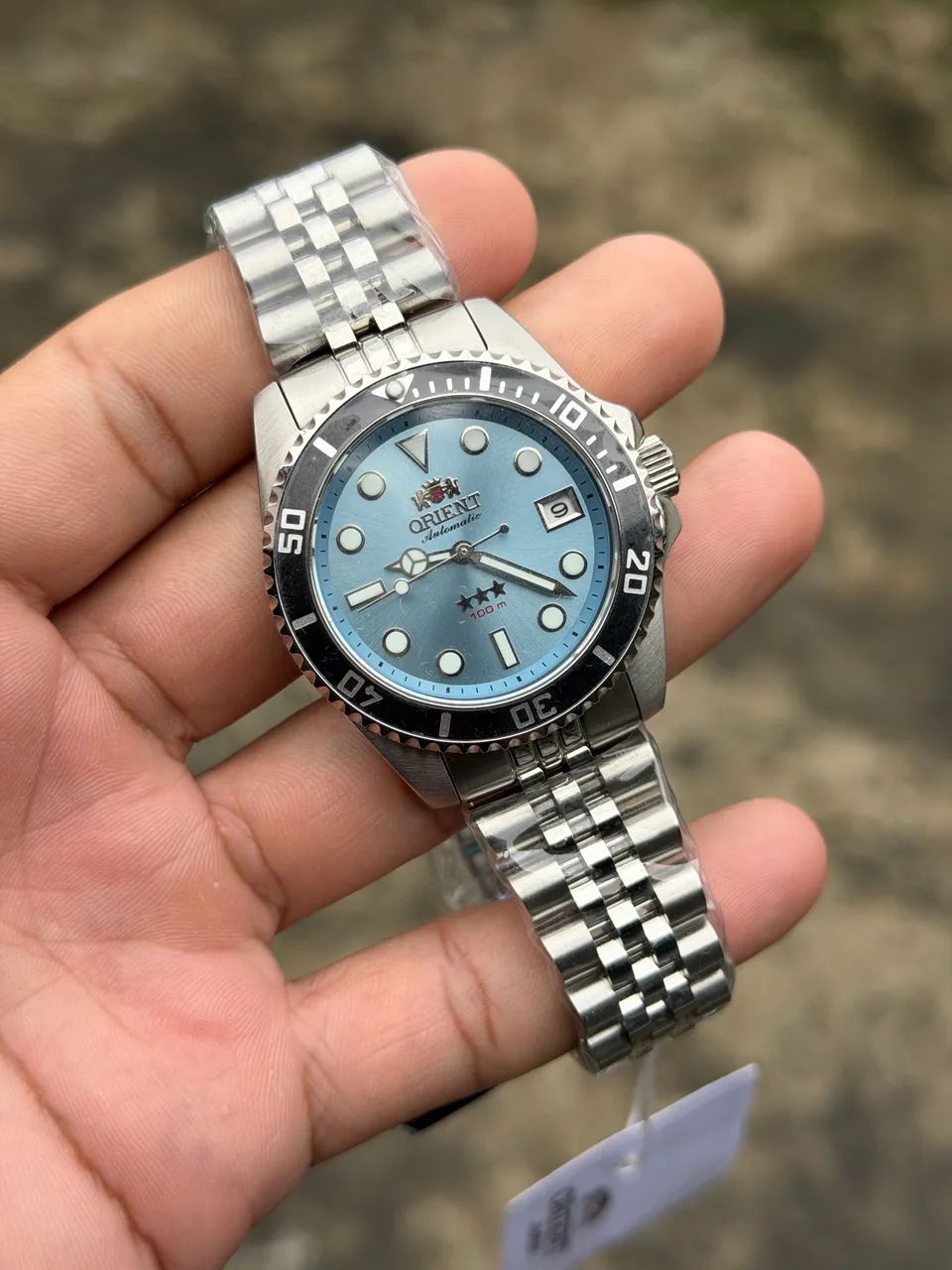 Relógio Masculino Automático Orient Sub 39 (Reduced) Azul Celeste