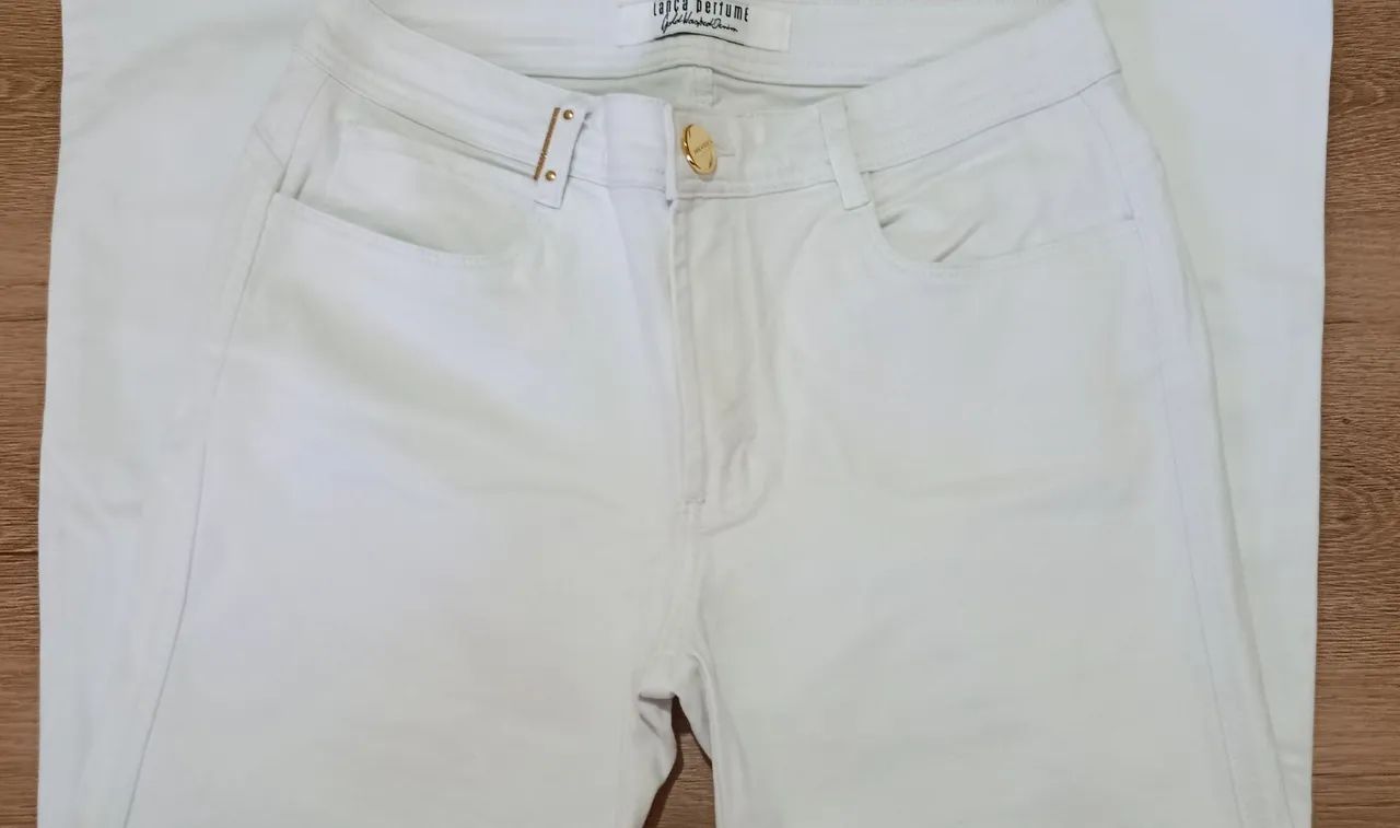 Calça jeans Lança Perfume Branca Original  N. 42