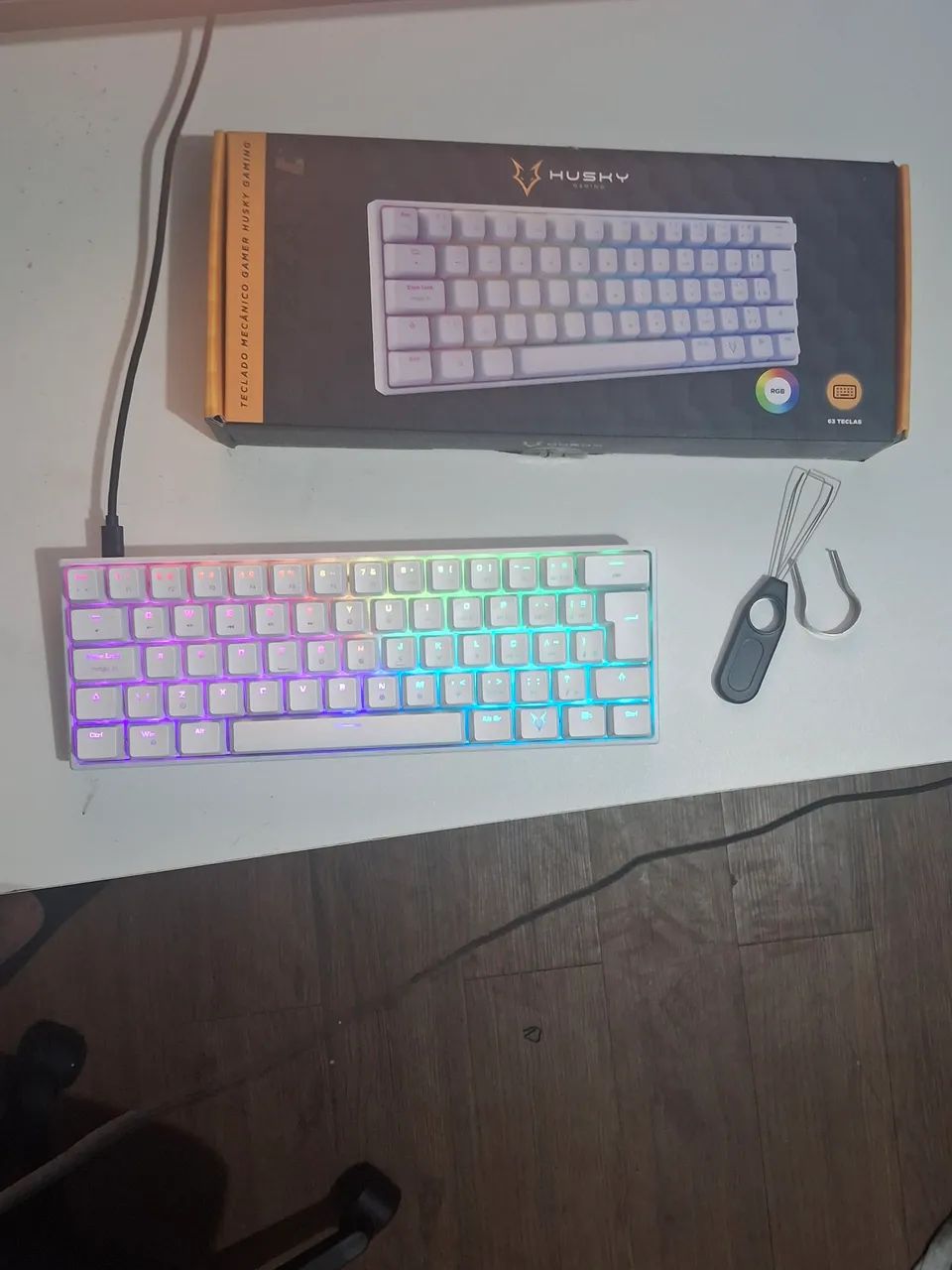 Teclado mecânico husky blizzard switch red - Foto 4