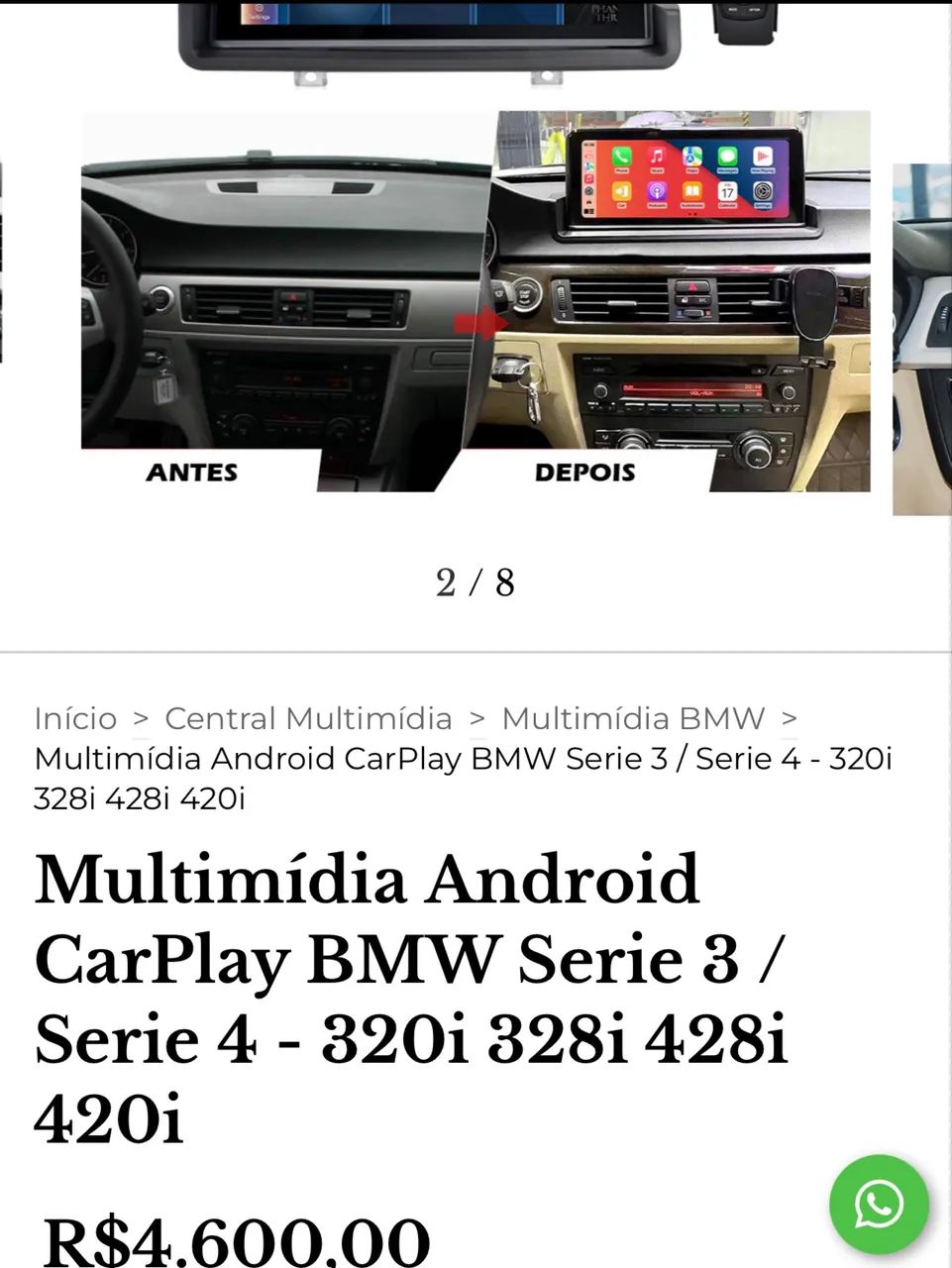 Multimídia Bmw Carplay I-drive  - Foto 4
