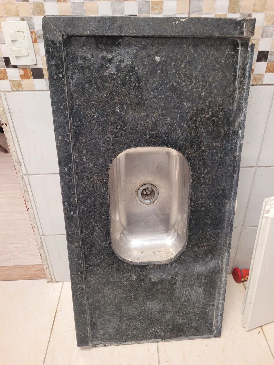 Pia com bancada - Granito preto São Gabriel  - Foto 5
