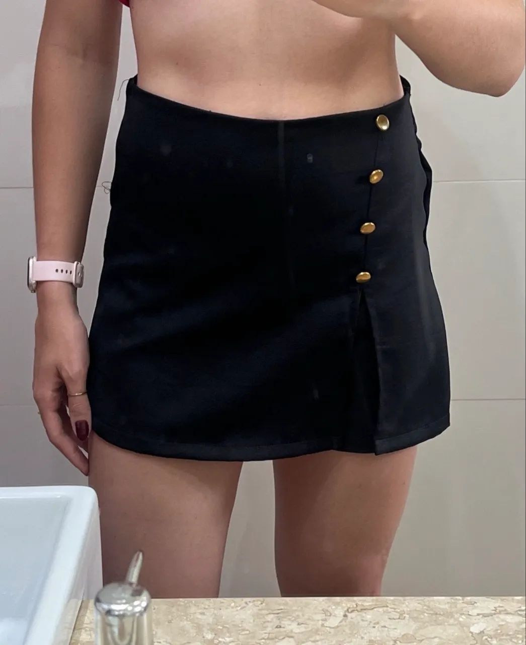 Short saia alfaiataria preto - Foto 3