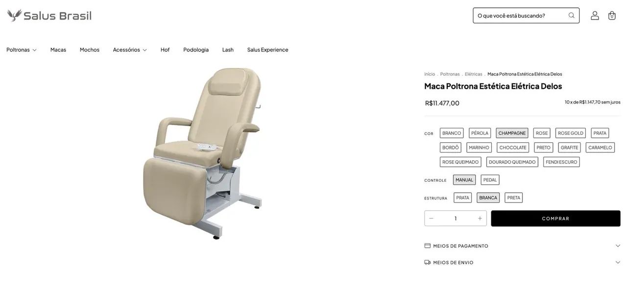 Vendo Maca Estética Elétrica com 3 Motores - Salus Brasil - Foto 2