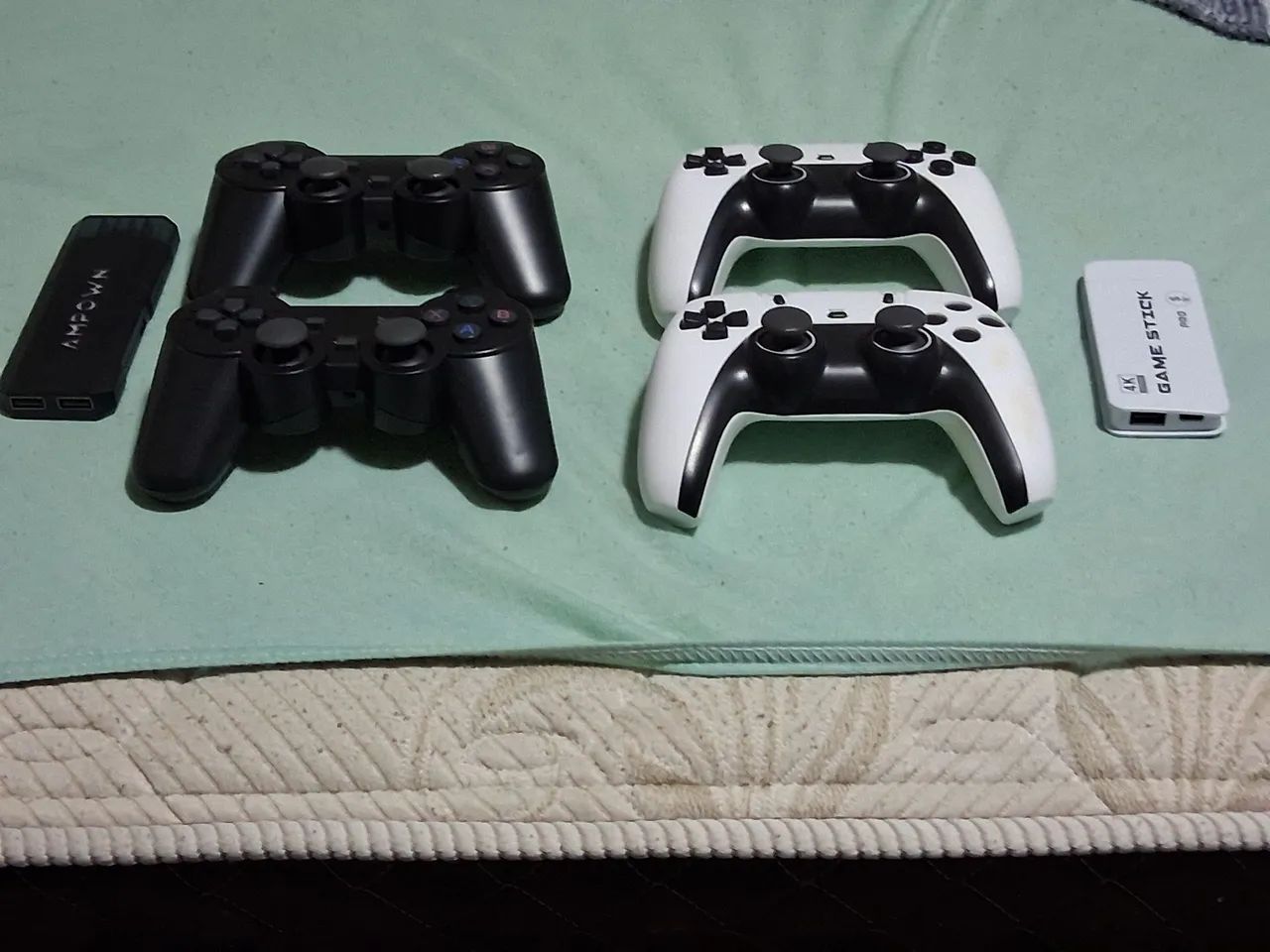 4 controles gamestick para retirada de peças e gamestick 
