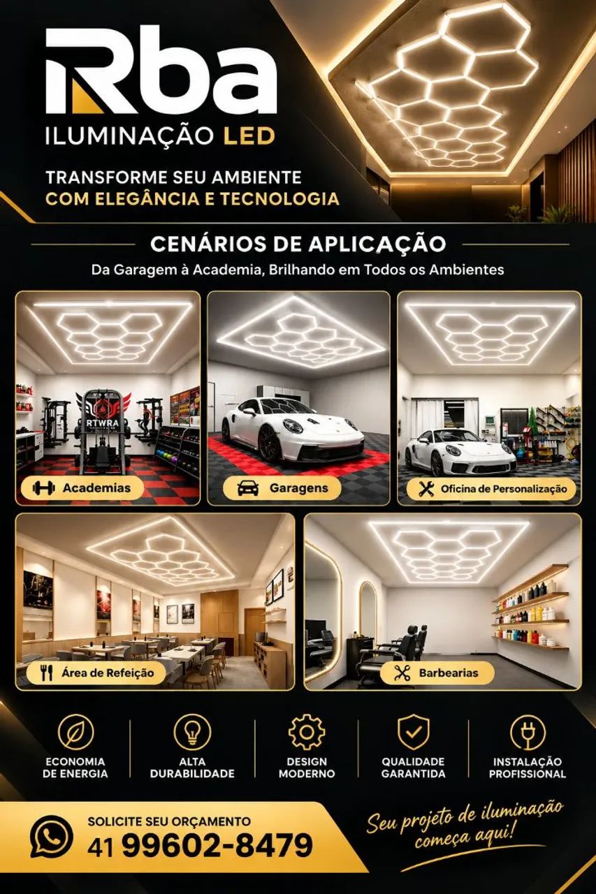 Kit Iluminação Colmeia hexagonal LED 