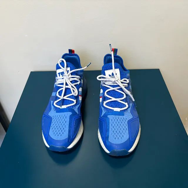 adidas zx 2k boost ninja time in blue. tamanho 42 (us 10