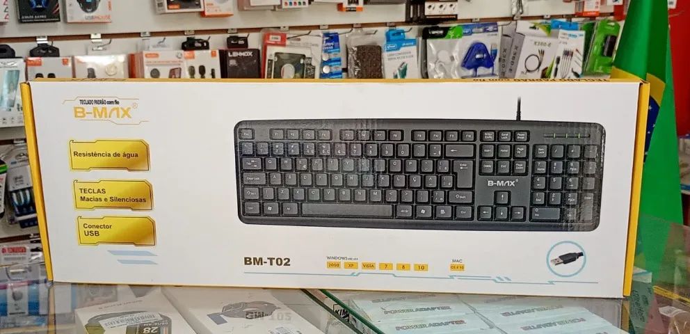Teclado Com Fio USB Resistente à Água - Novo