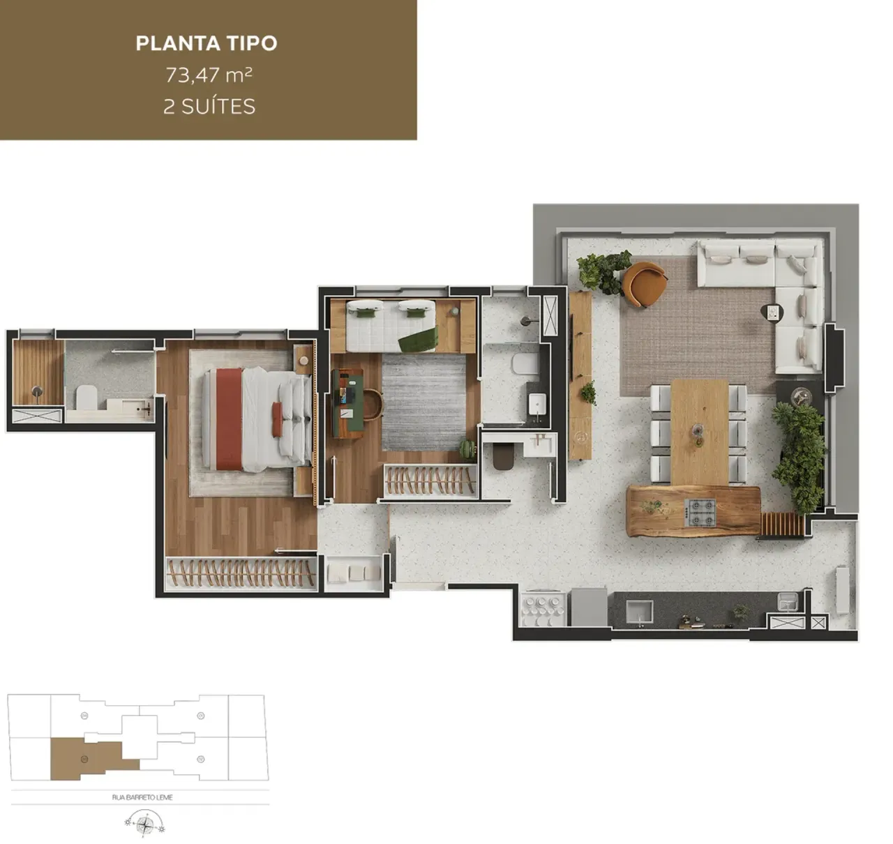 PLANTA 73m²
