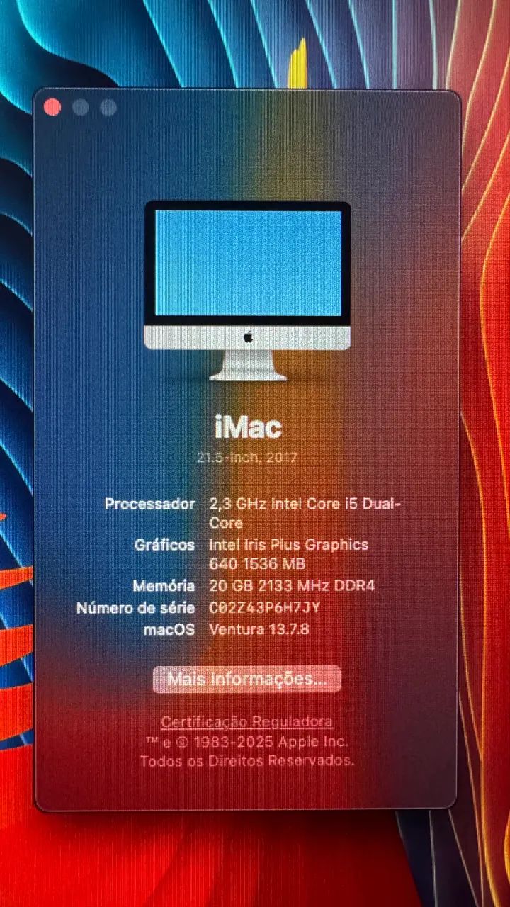 iMac 21.5 2017 com 20gb e HD 1Tb na caixa - Computadores e iMac 21.5 2017 com 20gb e HD 1Tb na caixa - Computadores e