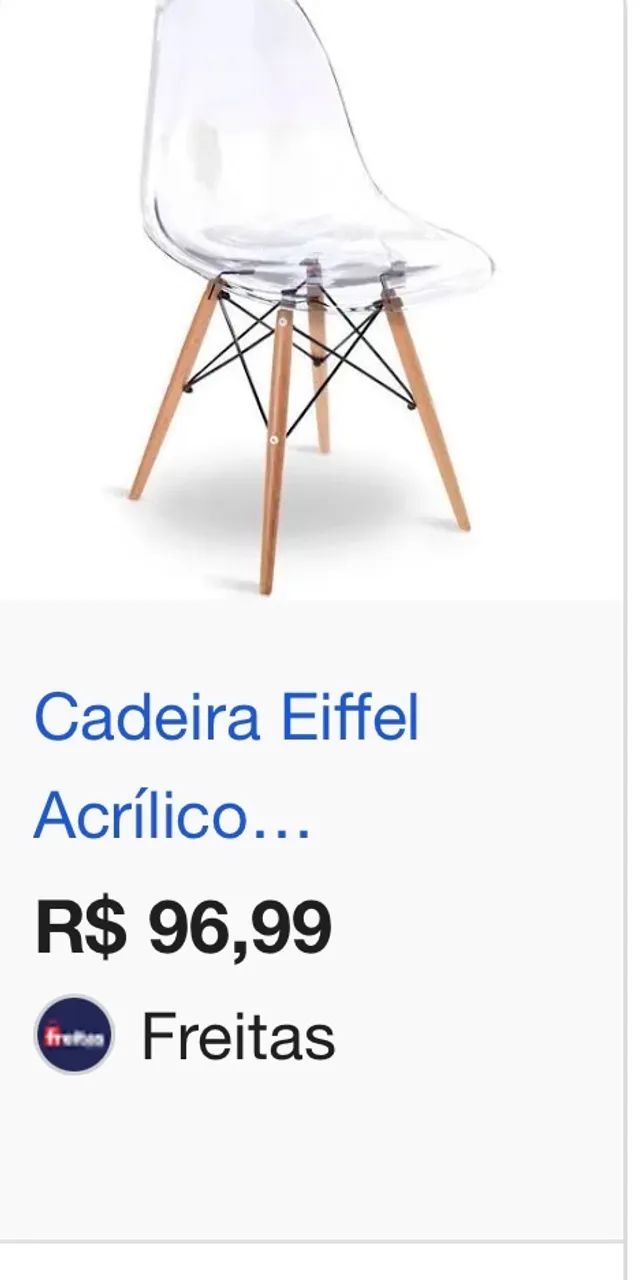 Cadeira de acrílico transparente  - Foto 2
