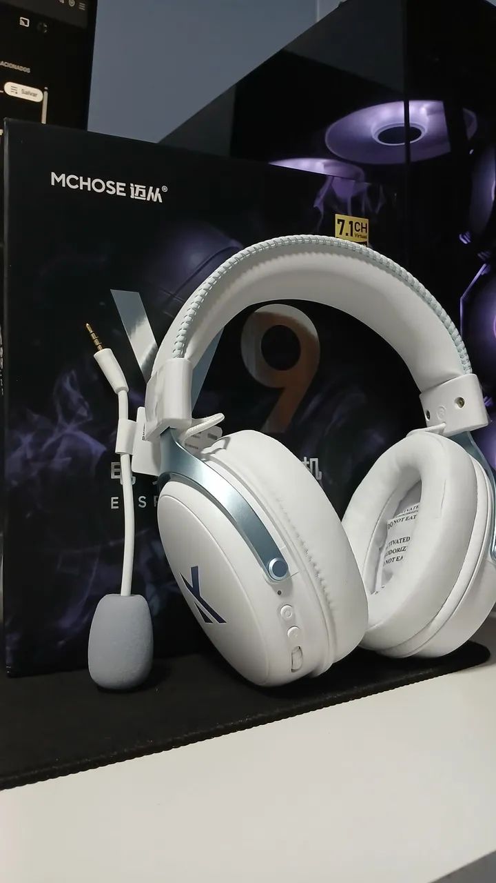 HEADSET GAMER MCHOSE V9 PRO WHITE - Foto 2