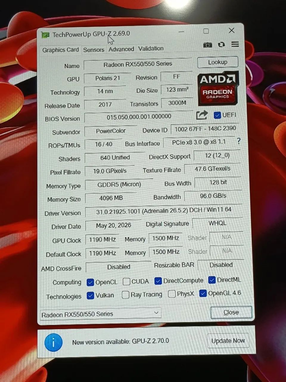 Placa de vídeo RX 550 4GB - Foto 5