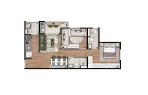 PLANTA 57m²