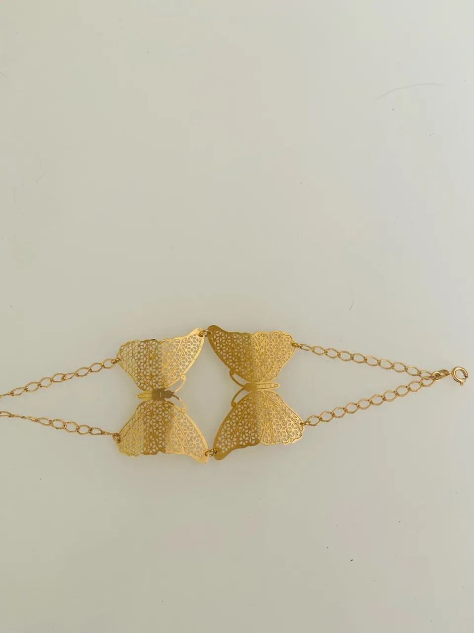 Pulseira dourada borboletas ajustável - Foto 2