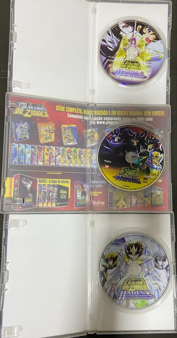 Lote DVDs cavaleiros do zodíaco 3 DVDs  - Foto 4