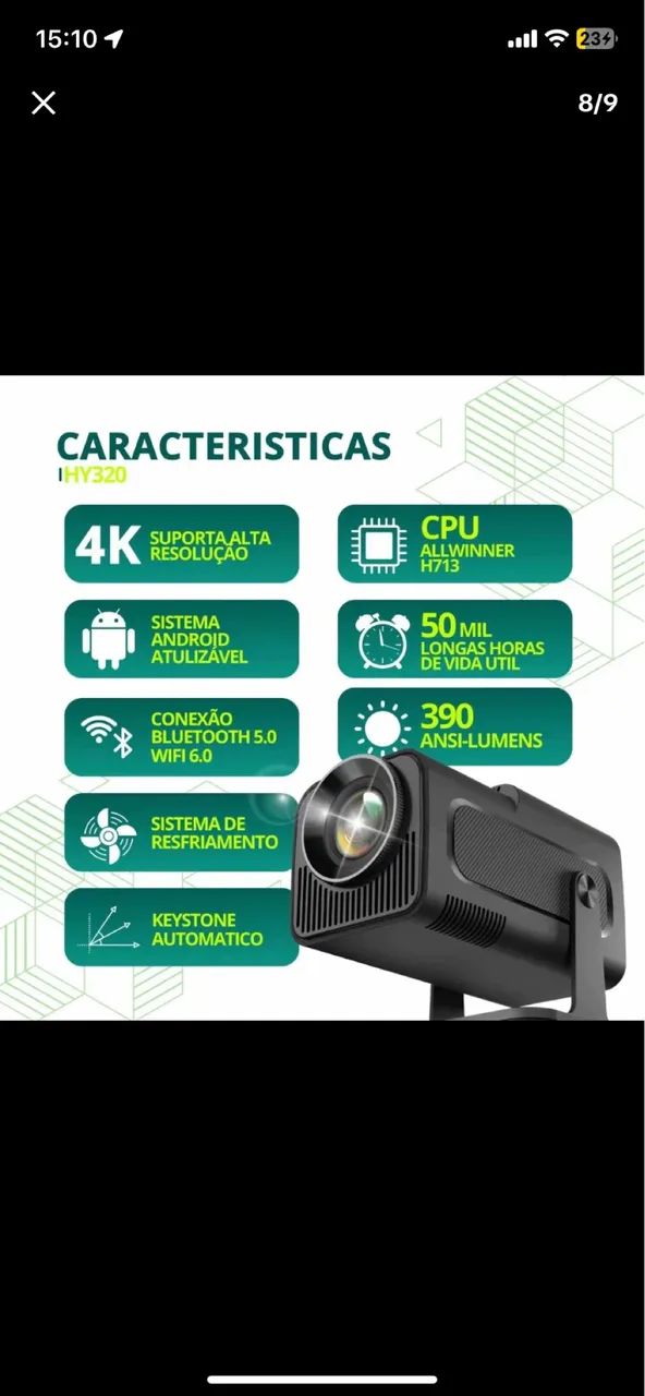 Projetor Hy320 Android HD - Foto 2