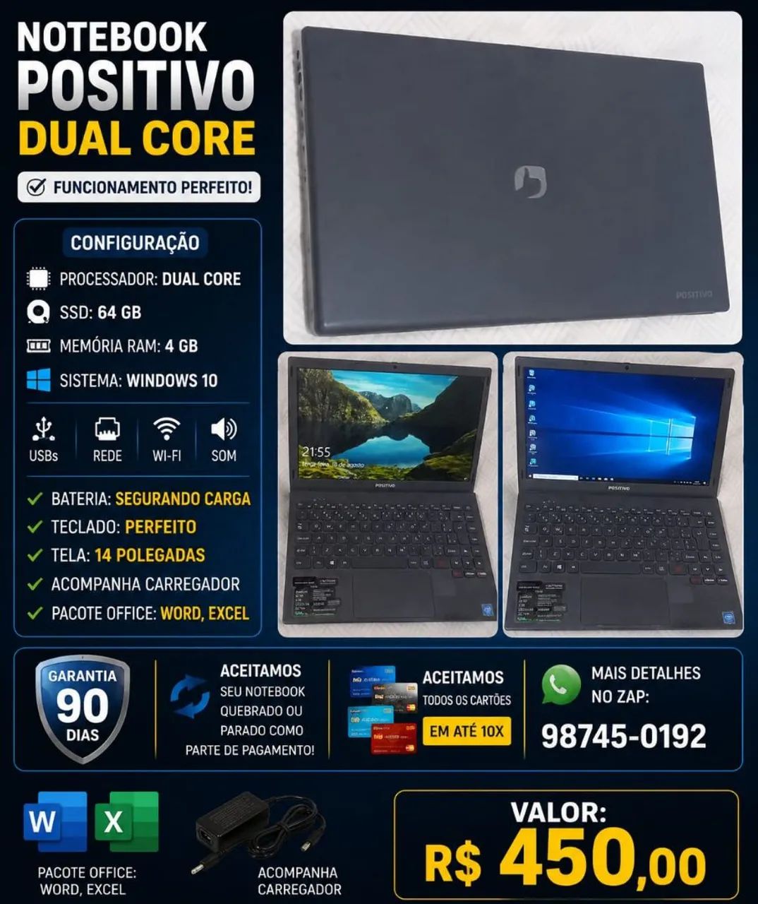 Notebook Positivo Cinza