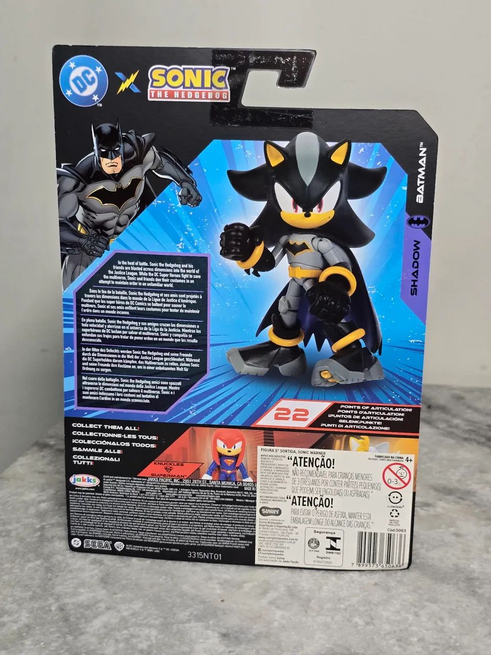 DC x Sonic Jakks Shadow Batman lacrado - Foto 3